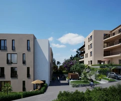Makarska, apartamento exclusivo de dos dormitorios en edificio de nueva construcción, segundo piso, vista al mar