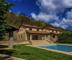 Ičići, Poljane, villa jumelée avec piscine, vue panoramique et grand jardin