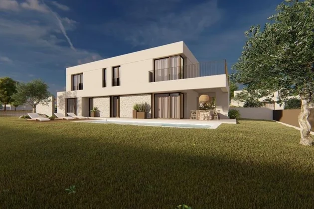 Épülő modern villa medencével, Isztria, Poreč