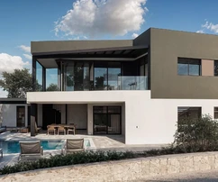 Istria, Vodnjan, Salvela, villa moderna con vista aperta sul mare