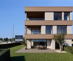 Istrien, Tar, Vabriga, Geräumige Wohnung im Erdgeschoss mit privatem Garten und Meerblick