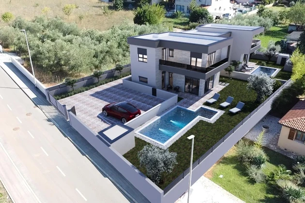 Maison duplex moderne à vendre à Medulin en Croatie