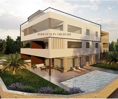 Horvátország, Privlaka Dalmácia - Luxus penthouse - 60 méterre a tengertől