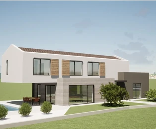 Isztria, Poreč közelében: Modern villa medencével és kerttel