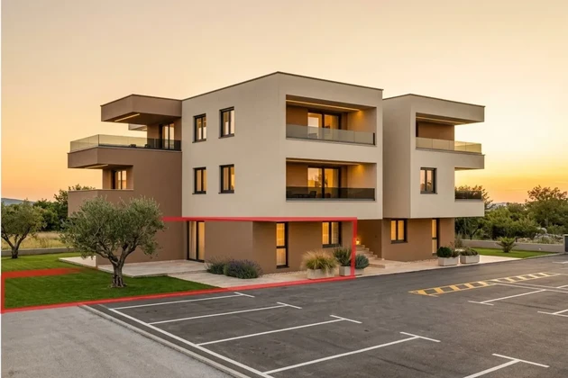 Vodice - Zwei-Zimmer-Wohnung S3 mit Garten, ruhige Lage
