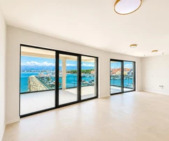 Zadar, Privlaka, luxusní dvoupokojový apartmán, první řada u moře, 126,38 m²