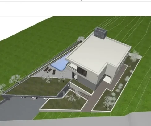 Kaštel Novi, Rudine, terreno edificabile di 600 m2 con progetto per una villa
