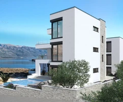 Modern villa eladó Vinjeracban, lenyűgöző tengeri panorámával Horvátországban