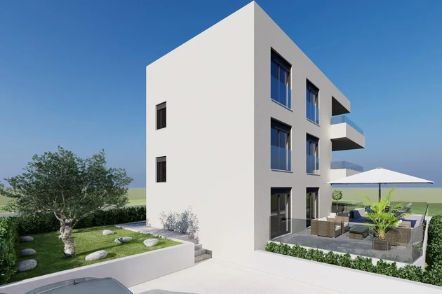 Zadar, Rovanjska, teljesen berendezett két hálószobás lakás mindössze 55 m-re a tengertől, ÚJ ÉPÍTÉS