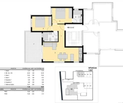 Dreizimmerwohnung A2, 64 m², 200 m vom Strand, Novalja, Neubau