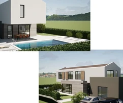 Istria, vicino a Poreč: Villa moderna con piscina e giardino