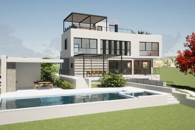 Kaštelir, Istrien – Luxusvilla mit Meerblick und Pool