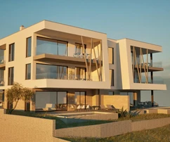Tribunj, Adriai Gyöngy 1, two-bedroom apartment with private pool and sea view
