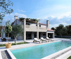 Belle villa en pierre avec piscine et vue sur la mer, Istrie, Poreč