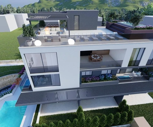 Piso de tres dormitorios en venta justo en la primera línea de mar en Sukošan, Croacia.