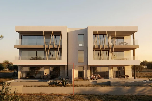 Tribunj, Adriai Gyöngy 1, dvojizbový apartmán s bazénom a výhľadom na more