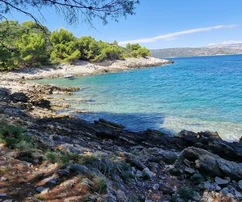 Drvenik Veli, terreno agricolo 1300 m2, PRIMA FILA SUL MARE!