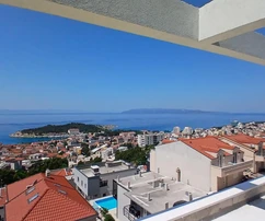 Penthouse for sale with a pool and sea view in Croatia