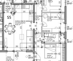 Čiovo, Okrug Gornji, trojizbový byt na prvom poschodí