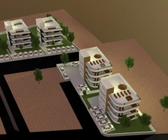 Vir, apartamento de tres habitaciones en la segunda planta de un edificio residencial con vistas al mar