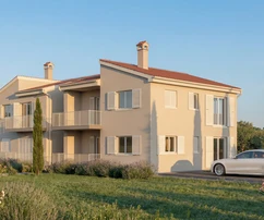 Isztria, Poreč: Modern, három hálószobás földszinti apartman terasszal