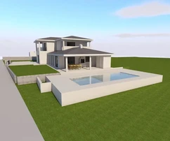 Vodice – działka 879 m² z pozwoleniem na dom z basenem