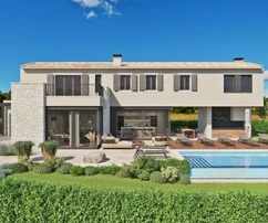 Attraente nuova villa con piscina e vista mare, Istria, Sveti Lovreč