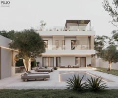Villa moderne de luxe avec terrasse sur le toit près de Zadar et vue imprenable sur l'archipel