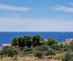 Rogoznica, Lozica, building. land 1684 m2, 300 m from the sea, view