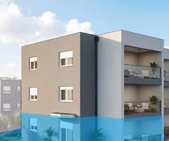 Rogoznica, modern two-bedroom apartment with garden and sea view