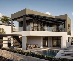 Istrie, Vodnjan, Salvela, moderní vila s otevřeným výhledem na moře