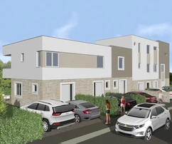 Паг, Мандре, двухуровневая квартира в новостройке, 79,52 м²