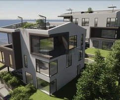 Matulji, Pavlovac, NEUBAU, dreistöckige Vierzimmerwohnung 148 m² mit Meerblick