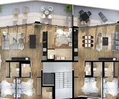 Modern lakás eladó Korčulán, lenyűgöző tengeri panorámával Horvátországban