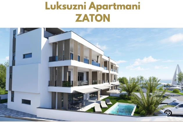 Zweizimmerwohnung mit Meerblick in Zaton zu verkaufen in Kroatien