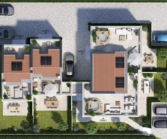 Moderní řadový dům na prodej v Poreči v Chorvatsku