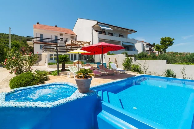 Poolside home for sale on Čiovo Island in Slatine in Croatia