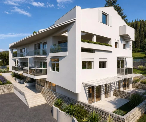 Opatija privata, appartamento esclusivo con tre stanze 68 m², piscina, palestra