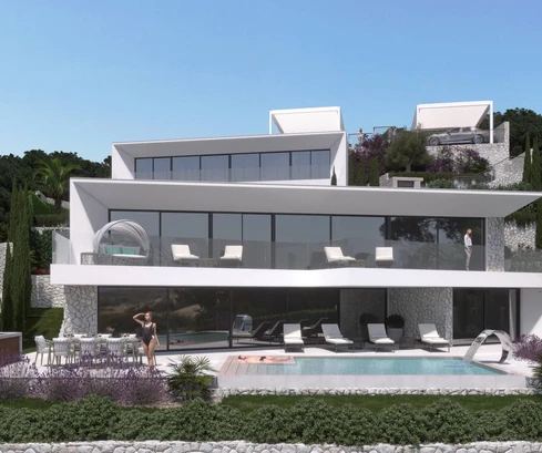 Villa de lujo con piscina en venta en Brsečine, Croacia