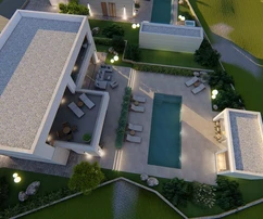 Primošten, moderná vila s bazénom a výhľadom na more, 314,1 m²