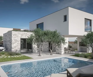 Zaton - VILLA DI LUSSO moderna di NUOVA COSTRUZIONE con piscina