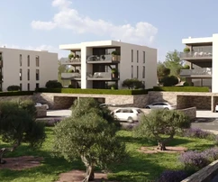 Истрия, Умаг, привлекательная двухкомнатная квартира в новостройке, 69 м²