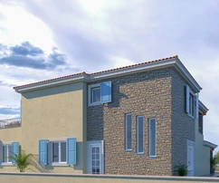 Haus im Bau mit schöner freier Aussicht, Istrien, Buje