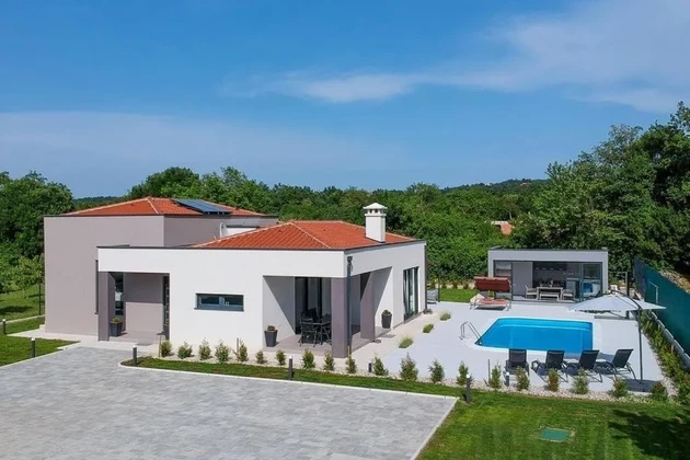 Modern luxury villa with pool and sea view, Istria, Labin