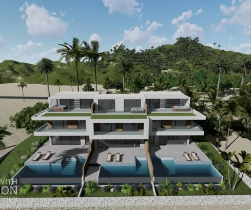 Luxusvilla eladó közvetlenül a tengerparton Novaljában Horvátországban