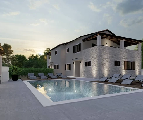 Modern two-story stone home for sale in Poreč in Croatia
