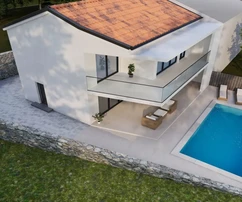 NUOVA VILLA BIFAMILIARE CON PISCINA E VISTA MARE, A 200 M DALLA SPIAGGIA!