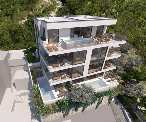 Appartamento di lusso con piscina in vendita a Dugi Rat in Croazia