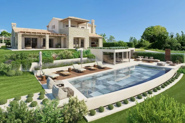 Villa istrienne avec vue panoramique sur la mer disponible à l'achat en Croatie