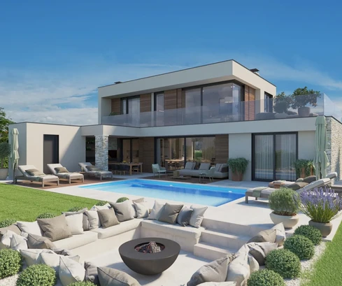 Dvougenerační dům s bazénem na prodej v Kašteliru v Chorvatsku